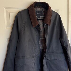 Sanctuary Navy Jacket with Brown Collar